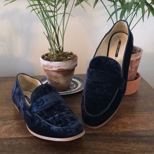 Zara Velvet Loafers